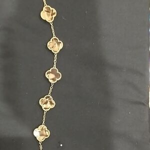 Gold Floral Charm Necklace